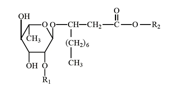 Green Surfactants: Rhamnolipids 1 Figure 1: General Chemical Structure of Rhamnolipids